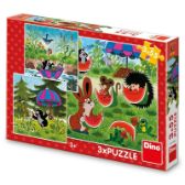 KRTEČEK A PARAPLÍČKO 3x55 Puzzle NOVÉ