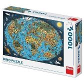 KRESLENÁ MAPA SVĚTA 1000 Puzzle NOVÉ