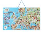 Woody Magnetická mapa EVROPY, společenská hra 3 v 1, v českém jazyce - Didaktické pomůcky Magnetická mapa EVROPY, společenská hra 3 v 1, ČJ