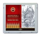Koh-i-noor tužka grafitová grafická 8B–2H souprava 24 ks v plechové krabičce - Tužky a mikrotužky Koh-i-noor tužka grafitová grafická 8B–2H souprava 24 ks v plechové krabičce