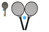 Soft tenis černý + míček
