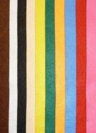 Filc A4 10 barev - Kreativní sady a materiály Filc A4 mix barev 10ks