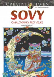 Sovy - Omalovánky pro velké