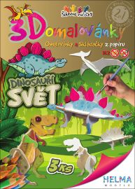 3D omalovánka A4 - SET Dinosauří svět 