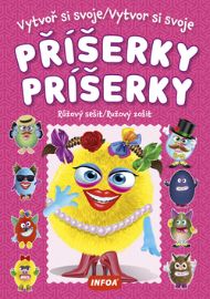 Vytvoř si svoje příšerky - Růžový sešit / Vytvor si svoje príšerky - Ružový zošit + samolepky