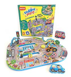 Zvukové puzzle Autodráha Město / Mesto - Slovenské knihy pro děti Zvukové puzzle Autodráha Město / Mesto