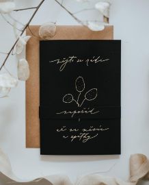 Be Nice EKO Přání k sňatku Napořád - černé - Pohlednice, přání Be Nice přání k sňatku Napořád - černé