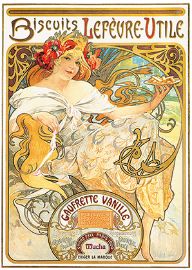 Magnet Mucha Biscuits Lefévre
