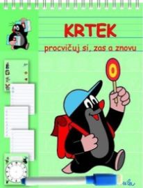 Krtek 2 - Stíratelné listy A5 s popisovačem - Procvičuj si, zas a znovu