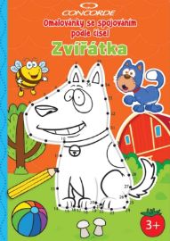 Omalovánky se spojováním podle čísel Zvířátka - Vybarvování podle čísel pro děti Omalovánky se spojováním podle čísel Zvířátka
