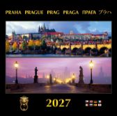 Nástěnný kalendář Praha 2027 Půlený