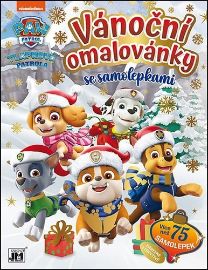 Tlapková patrola - Vánoční omalovánky se samolepkami - Omalovánky Tlapková patrola Tlapková patrola - Vánoční omalovánky se samolepkami