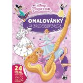 Princezny - Omalovánky A4 se samolepkami