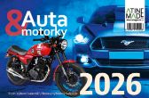 Kalendář 2026 Auta a motorky, stolní, týdenní, 15 x 22,5 cm