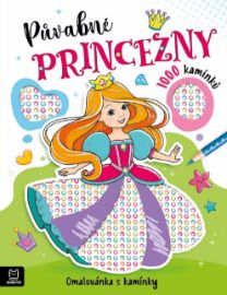 Půvabné princezny - Omalovánka s kamínky - Omalovánky princezny Půvabné princezny - Omalovánka s kamínky