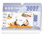 Kalendář 2027 Rodinný, týdenní, plánovací s háčkem, 30 x 21 cm - Plánovače Týdenní rodinný plánovací kalendář s háčkem 2027, 30 x 21 cm