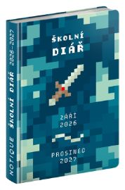 Školní diář Gamer (září 2026 – prosinec 2027), 9,8x14,5cm