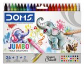 Jumbo - voskovky, 24 barev se zlatou a stříbrnou (26 ks)