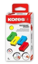 Kores Magnetická stírací houbička na bílé tabule - mix barev - Magnety Kores Magnetická stírací houbička na bílé tabule, mix barev