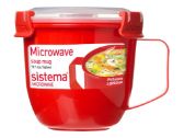 Sistema Hrnek na polévku Microwave 565 ml červená