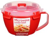 Sistema Dóza na nudle a hranolky Microwave 940 ml červená