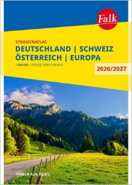 Německo, Švýcarsko, Rakousko 1:300 000 / atlas silnic 2026/2027 Falk