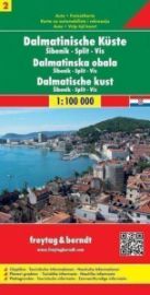 AK 0704 Dalmatské pobřeží 1:100.000 (Šibenik - Split - Vis, list 2) / automapa + rekreační - Mapy Chorvatsko Dalmatinische Küste, Šibenik -Split -Vis/Dalmátské pobřeží ,Šibenik,Split,Vis 1:100T/automapa