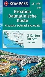 Kroatien, Dalmatische Küste, Hrvatska, Dalmatinska obala 1:100 000 / sada turistických map - Mapy Dubrovník Kroatien, Dalmatische 2900 NKOM