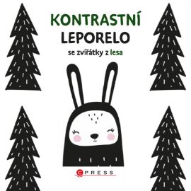 Kontrastní leporelo se zvířátky z lesa