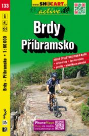 SC 133 Brdy, Příbramsko 1:60 000 - Cyklistické mapy Brdy-Příbramsko 1:60T - cyklomapa