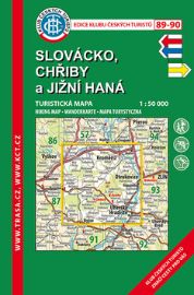 KČT 89-90 Slovácko, Chřiby, Jižní Haná 1:50 000 / Turistická mapa
