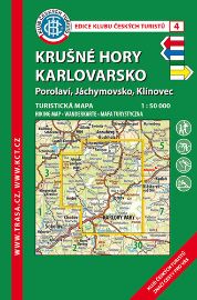 KČT 4 Krušné hory-Karlovarsko 1:50 000 / turistická mapa - Mapy Česká republika KČT 4 Krušné hory-Karlovarsko 1:50 000 / turistická mapa