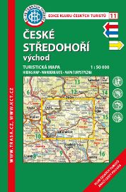 KČT 11 České středohoří - východ 1:50 000 / turistická mapa - Mapy Česká republika KČT 11 České středohoří - východ 1:50 000 / turistická mapa