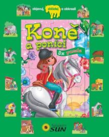 Koně a poníci - 8x puzzle, objevuj, skládej a obkresli 