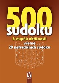 500 sudoku - 6 stupňů obtížností včetně 20 netradičních sudoku (hnědá)