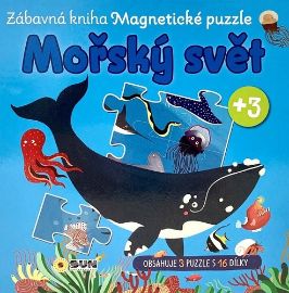 Zábavná magnetická kniha Mořský svět - čti a skládej - Magnetické knihy pro děti Zábavná magnetická kniha Mořský svět - čti a skládej