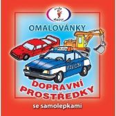 Dopravní prostředky - Omalovánky se samolepkami A5 