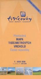 Přehledná mapa tisícimetrových vrcholů