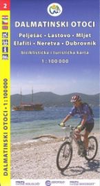 Dalmátské pobřeží 2. jih (Pelješac, Las - Cyklistické mapy Dalmátské pobřeží jih (Pelješac, Lastovo, Mljet, Elafiti, Neretva, Dubrovnik) /cykloturist