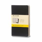 Moleskine Sešity 3 ks černé S, čtverečkované