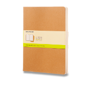 Moleskine Sešity 3 ks karton XL, čisté