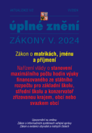 Aktualizace V/2 / 2024 - Zákon o matrikách, jménu a příjmení