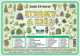 Sada 24 karet - stromy a keře
