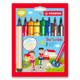 Fixa STABILO Trio Scribbi sada 8 ks v pouzdru