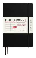 Týdenní plánovač Black, Weekly Planner Medium A5 2027, 18měs., anglicky