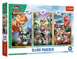 Puzzle Tlapková patrola: Dinosauří film 3x80 dílků