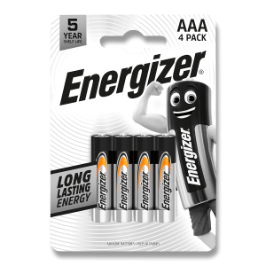 Alkalická baterie Energizer Everyday - AAA, 4 ks