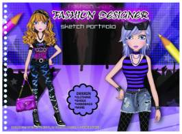 Fashion Girl kreativní skicák - Módní návrhy (fialová)
