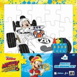 Mickey a závodníci - Omal. puzzle s vos