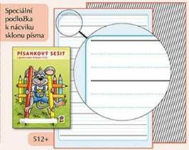 Písankový sešit s pomocnými linkami 512+